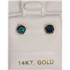 Image 1 : 14K GOLD BLUE DIAMOND(0.4CT) EARRINGS