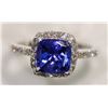 Image 2 : 14K WHITE GOLD TANZANITE(1.9CT) & DIAMOND(0.32CT)