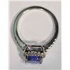 Image 3 : 14K WHITE GOLD TANZANITE(1.9CT) & DIAMOND(0.32CT)