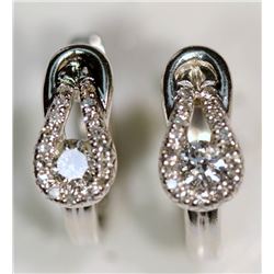 STERLING SILVER DIAMOND(0.25CT) & 34 SIDE DIAMONDS