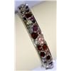 Image 1 : STERLING SILVER MULTI GEMSTONE(20.0CT) BANGLE