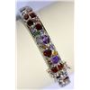 Image 2 : STERLING SILVER MULTI GEMSTONE(20.0CT) BANGLE