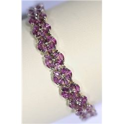 STERLING SILVER RUBY(3.85CT) BRACELET