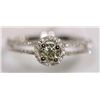 Image 3 : 14K WHITE GOLD DIAMOND(0.28CT) & 72 SIDE DIAMONDS