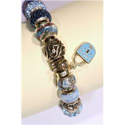 STERLING SILVER PANDORA STYLE BRACELET