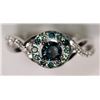 Image 2 : 14K WHITE GOLD BLUE DIAMOND(0.6CT) & 22 SIDE WHITE
