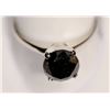 Image 1 : 14K WHITE GOLD BLACK DIAMOND(2.2CT) RING