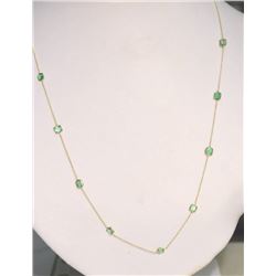 10K GOLD EMERALD(2.4CT) NECKLACE