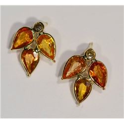 14K GOLD MULTI-COLOURED SAPPHIRE(3.0CT) & DIAMOND