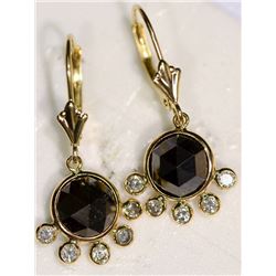 14K GOLD BLACK DIAMOND(4.5CT) & WHITE DIAMOND