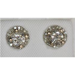 14K WHITE GOLD DIAMOND(0.52CT) 36 SIDE DIAMONDS