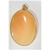 Image 2 : 14K GOLD CAMEO SHELL & DIAMOND PENDANT