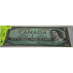 1954 UNCIRCULATED CANADIAN $1 BILL