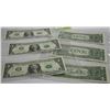 Image 1 : 6 CONSECUTIVE S/N, UNCIRCULATED AMERICAN $1 BILL