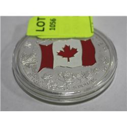 2015 .999 SILVER $25 COIN WITH CANADIAN FLAG
