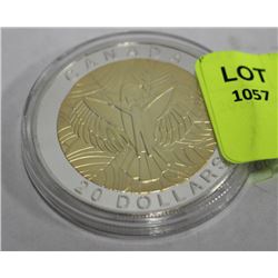 2014 .999 FINE SILVER 1OZ $20 COIN