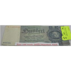 RARE 'SWASTIKA' NAZI 100 MARK BANKNOTE