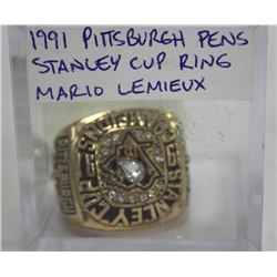1991 PITTSBURGH PENGUINS, STANLEY CUP REPLICA RING