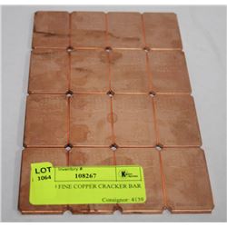 1LB .999 FINE COPPER CRACKER BAR