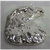 Image 1 : .999 1 OZ HAND POURED SILVER EAGLE HEAD