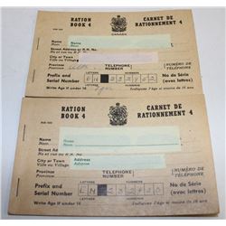 FOOD RATION BOOK WITH STAMP X 2