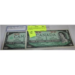 CANADA CONFEDERATION 1867-1967 NOTES X 2