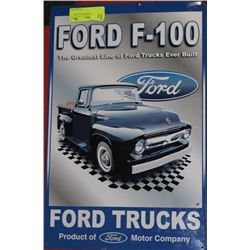 FORD F-100 VINTAGE METAL SIGN