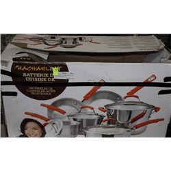 RACHAEL RAY 10 PIECE STAINLESS STEEL COOKWARE SET