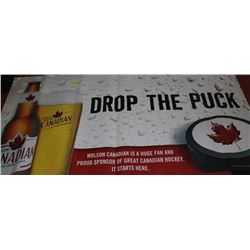 PROMOTIONAL MOLSON CANADIAN "DROP THE PUCK" BANNER