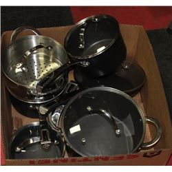 11 PIECE CAT CORA STAINLESS STEEL POT SET