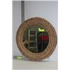 Image 1 : WICKER FRAMED WALL MIRROR