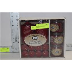 BOX SET OF "FERN"  CRANBERRY SCENTED CANDLES