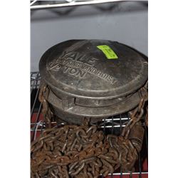 VINTAGE YALE LOAD KING 1/2 TON HOIST