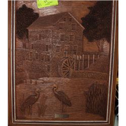 WOOD CARVING "THE GRIST MILL"BY KIM MURRAY