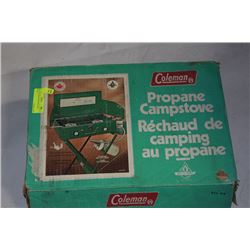 NEW COLEMAN PROPANE CAMP STOVE