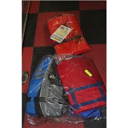 3 BRAND NEW LIFE JACKETS