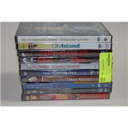 BUNDLE OF 10 DVDS (ALL IN GREAT CONDITION OR NEW)