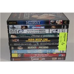 BUNDLE OF 10 DVDS (ALL IN GREAT CONDITION OR NEW)