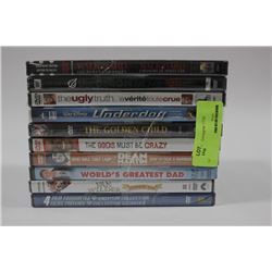 BUNDLE OF 10 DVDS (ALL IN GREAT CONDITION OR NEW)
