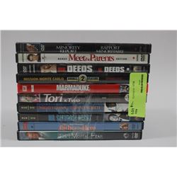 BUNDLE OF 10 DVDS (ALL IN GREAT CONDITION OR NEW)