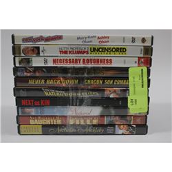 BUNDLE OF 10 DVDS (ALL IN GREAT CONDITION OR NEW)