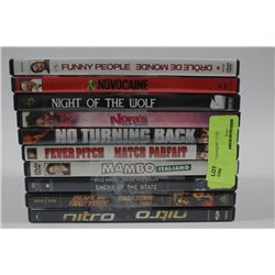 BUNDLE OF 10 DVDS (ALL IN GREAT CONDITION OR NEW)