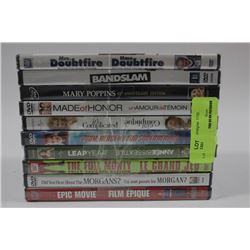 BUNDLE OF 10 DVDS (ALL IN GREAT CONDITION OR NEW)