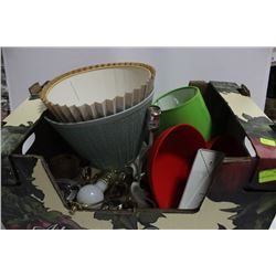 LARGE BOX OF LAMPS ETC