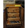 Image 1 : LG HIDING DRAWERS JEWELLRY BOX W/ CONTENTS