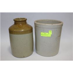 MEDALTA CROCK SOLD WITH TAMWORTH POTTERY JUG