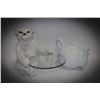 Image 1 : BOX W/ POLAR BEAR & GLASS DISH DISPLAY