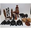 Image 1 : TRAY OF AFRICAN STYLE WOODEN CARVINGS