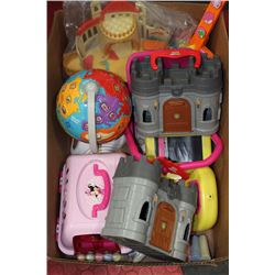 BOX W/ INTERACTIVE KID'S TOYS & WALT