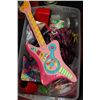 Image 1 : BIN W/ KIDS TOYS - GUITAR, KITCHENETTE SET,